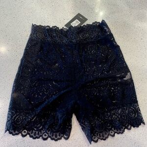 Fashion Nova High Waist Black Lace Shorts